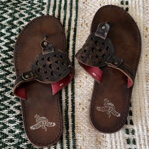 Freebird Brown Star Cutout Sandals